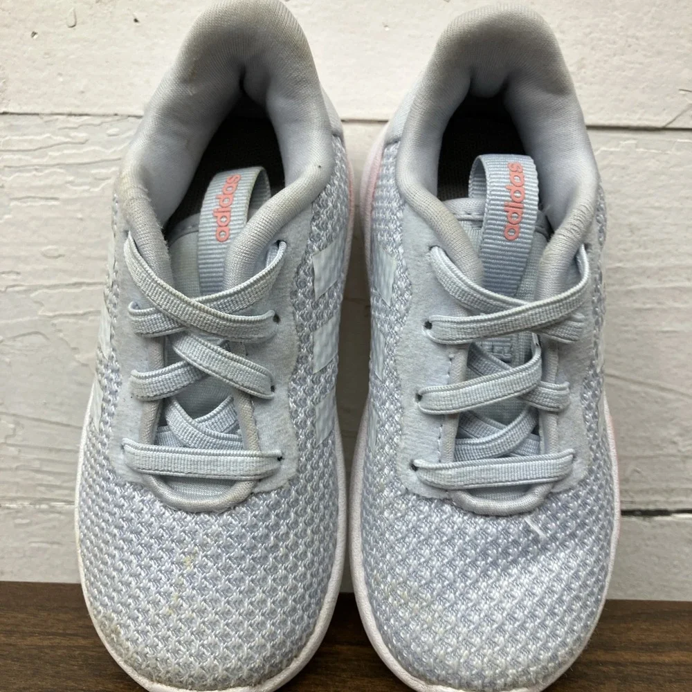Adidas Racer TR 2.0 Sneakers Slip On Shoes Grey Pink School Toddler Girls 6K